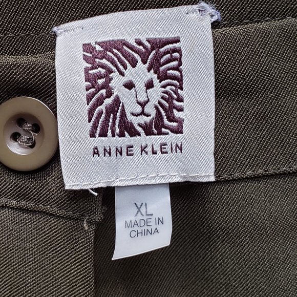 ANN KLEIN, Olive green cropped hemmed pants - size: XL - Picture 12 of 12